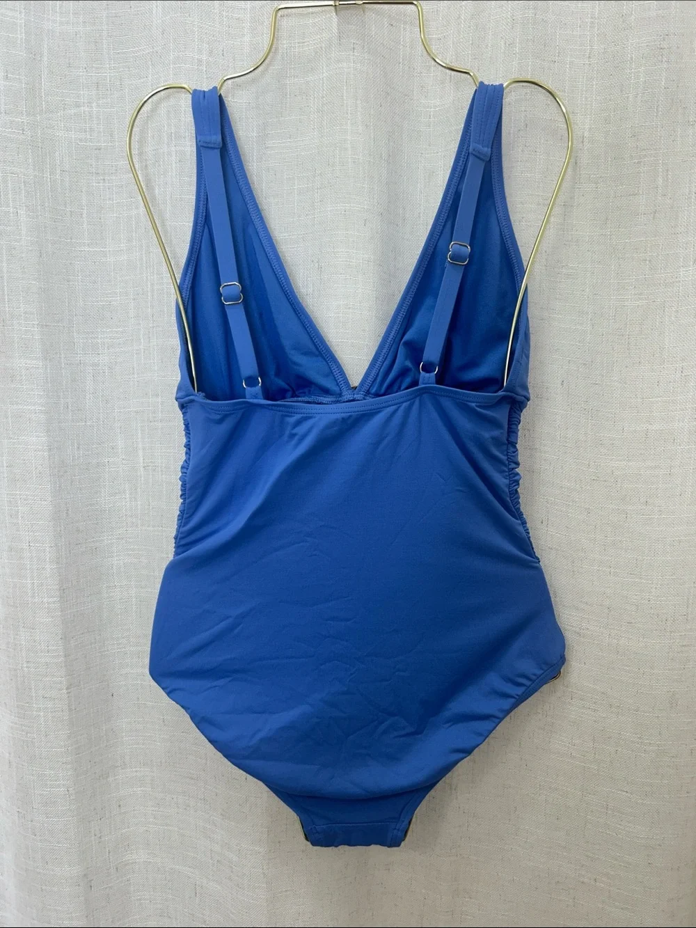 Michael Kors Royal Blue One-Piece Swimsuit with Front Ring Detail Size 8